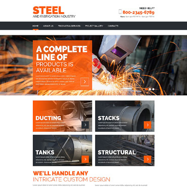 Manufacture Heavy Responsive Website Templates 52807