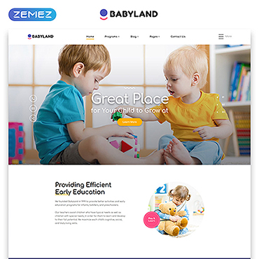 Childcare Elementary Responsive Website Templates 52818