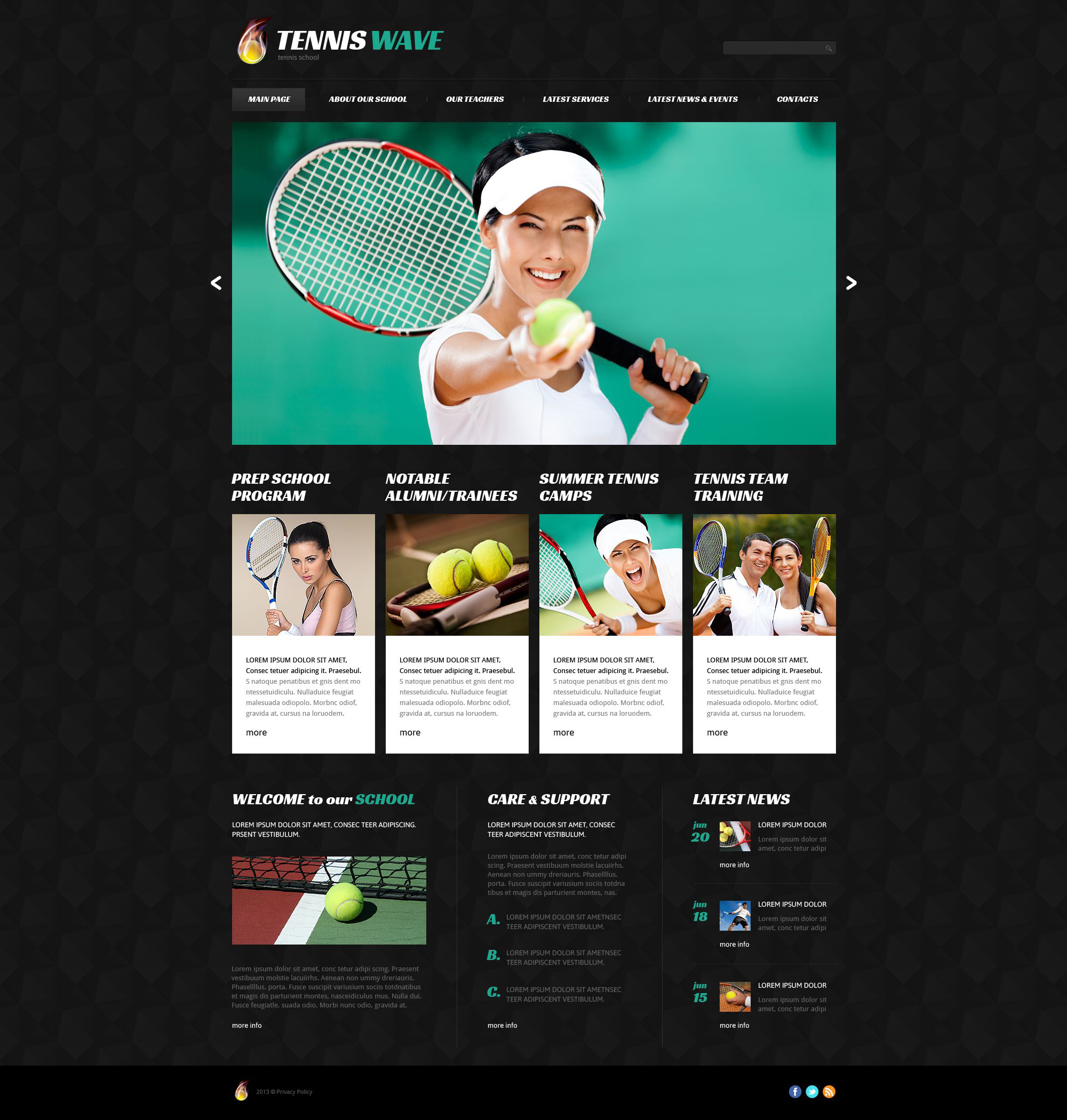 Tennis Responsive WordPress Theme