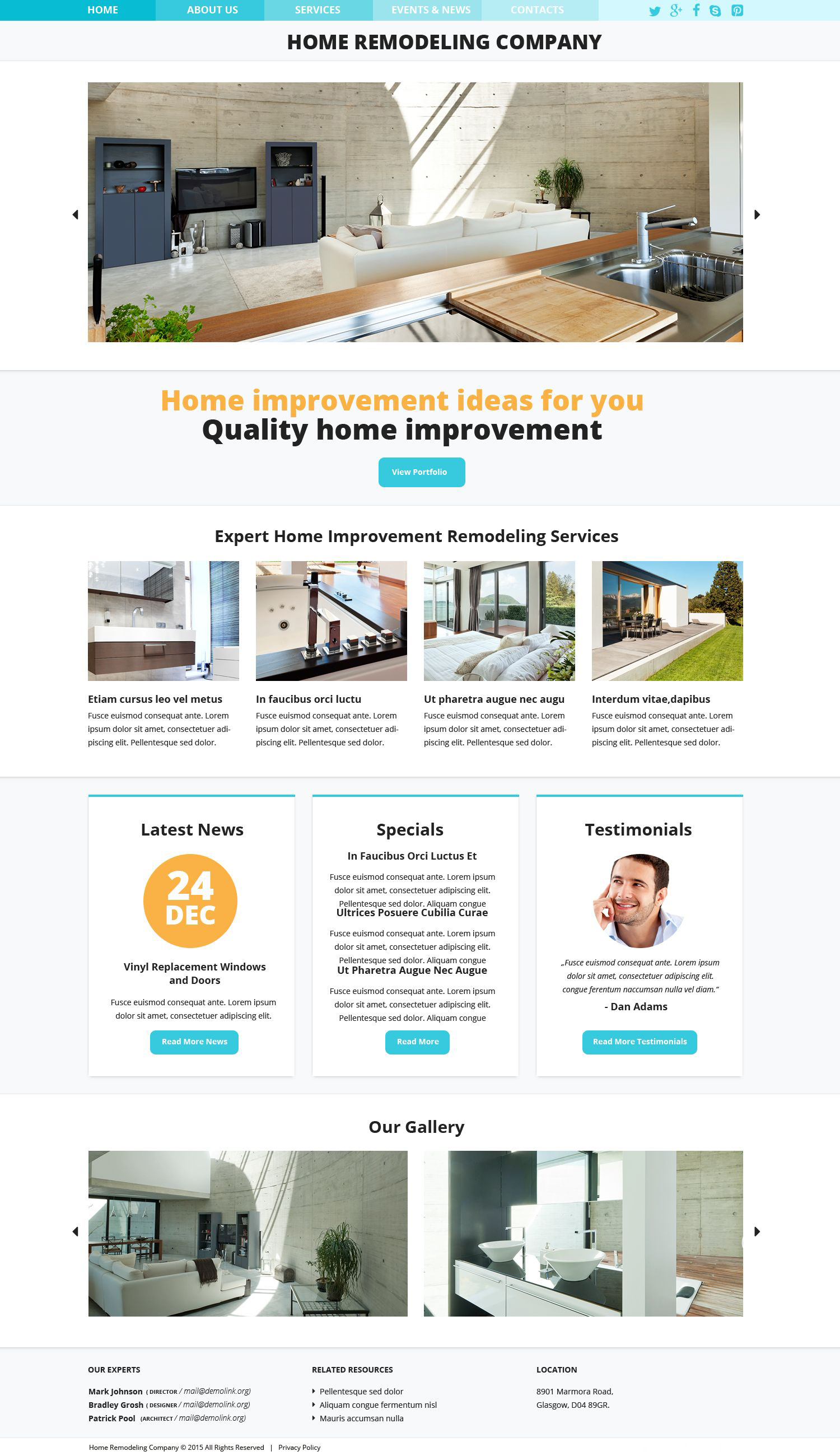 Home Remodeling Responsive Website Template