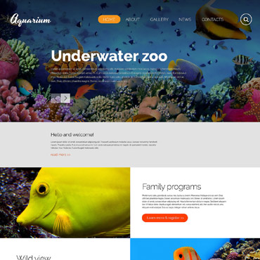 Aqua Underwater Responsive Website Templates 52857
