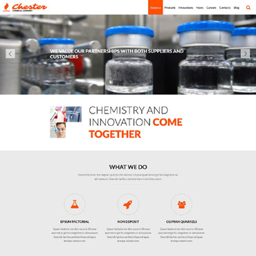 Chemical Company Responsive Website Templates 52859