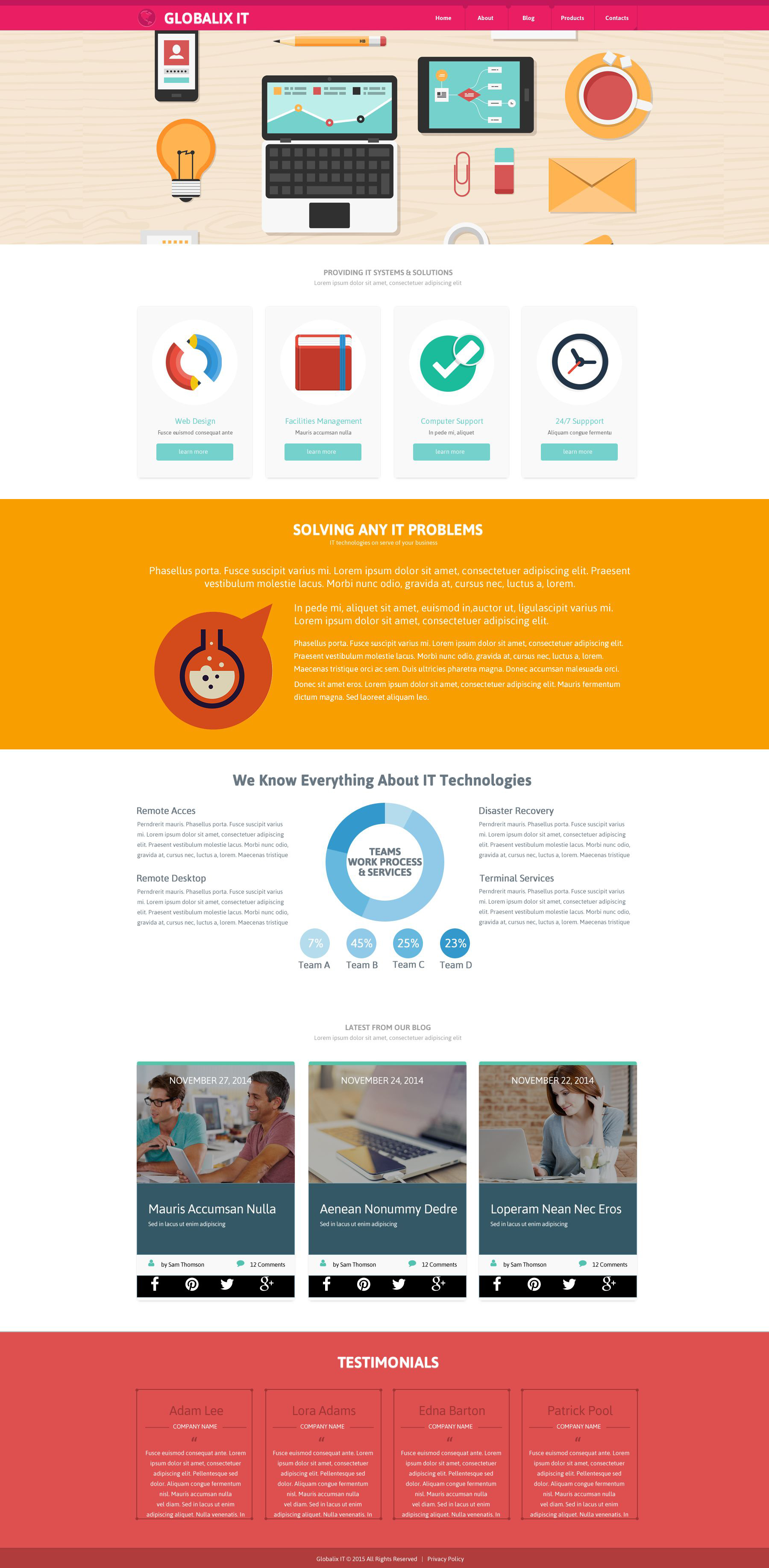 IT Support Company Website Template