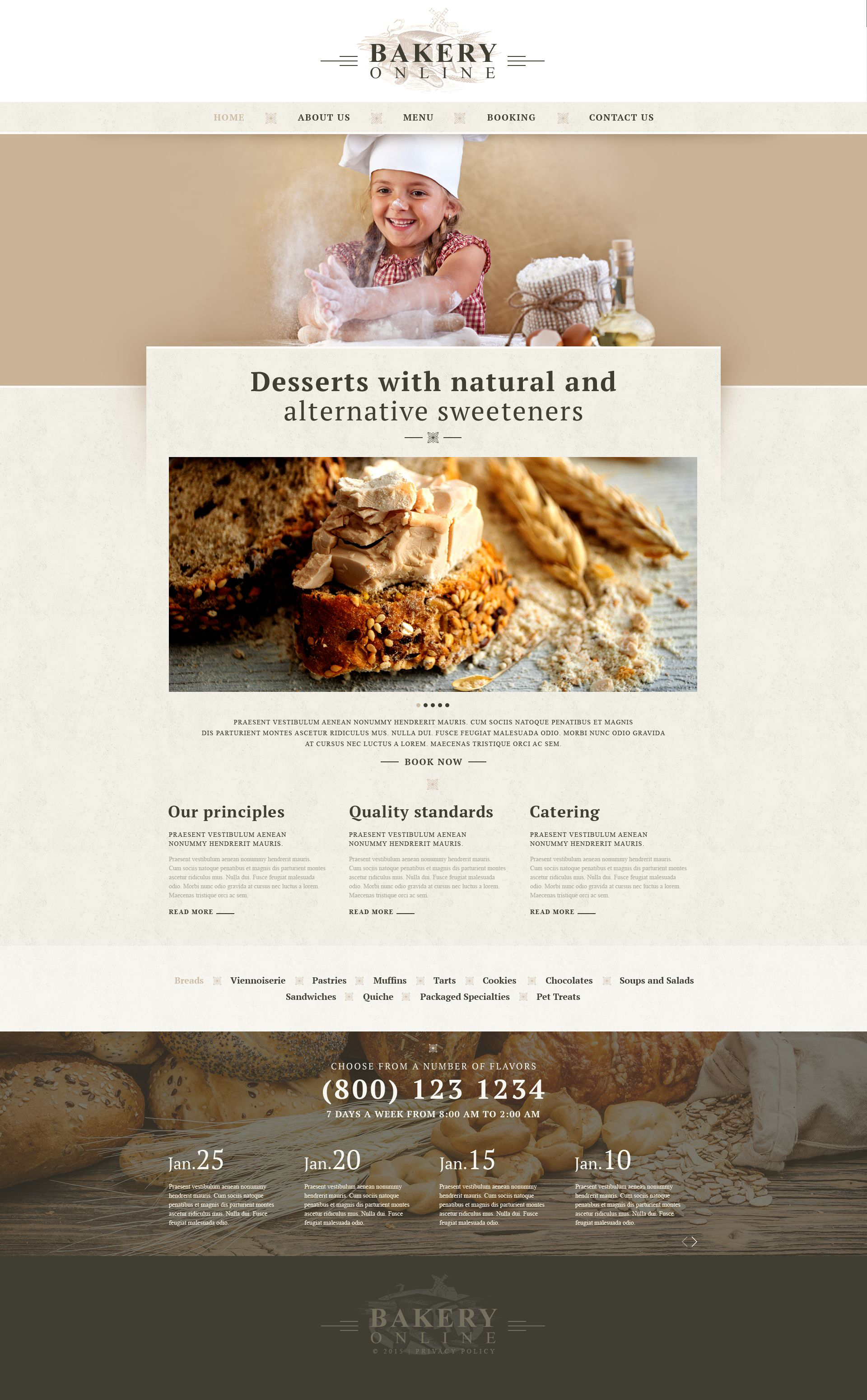 Bakery Responsive Website Template