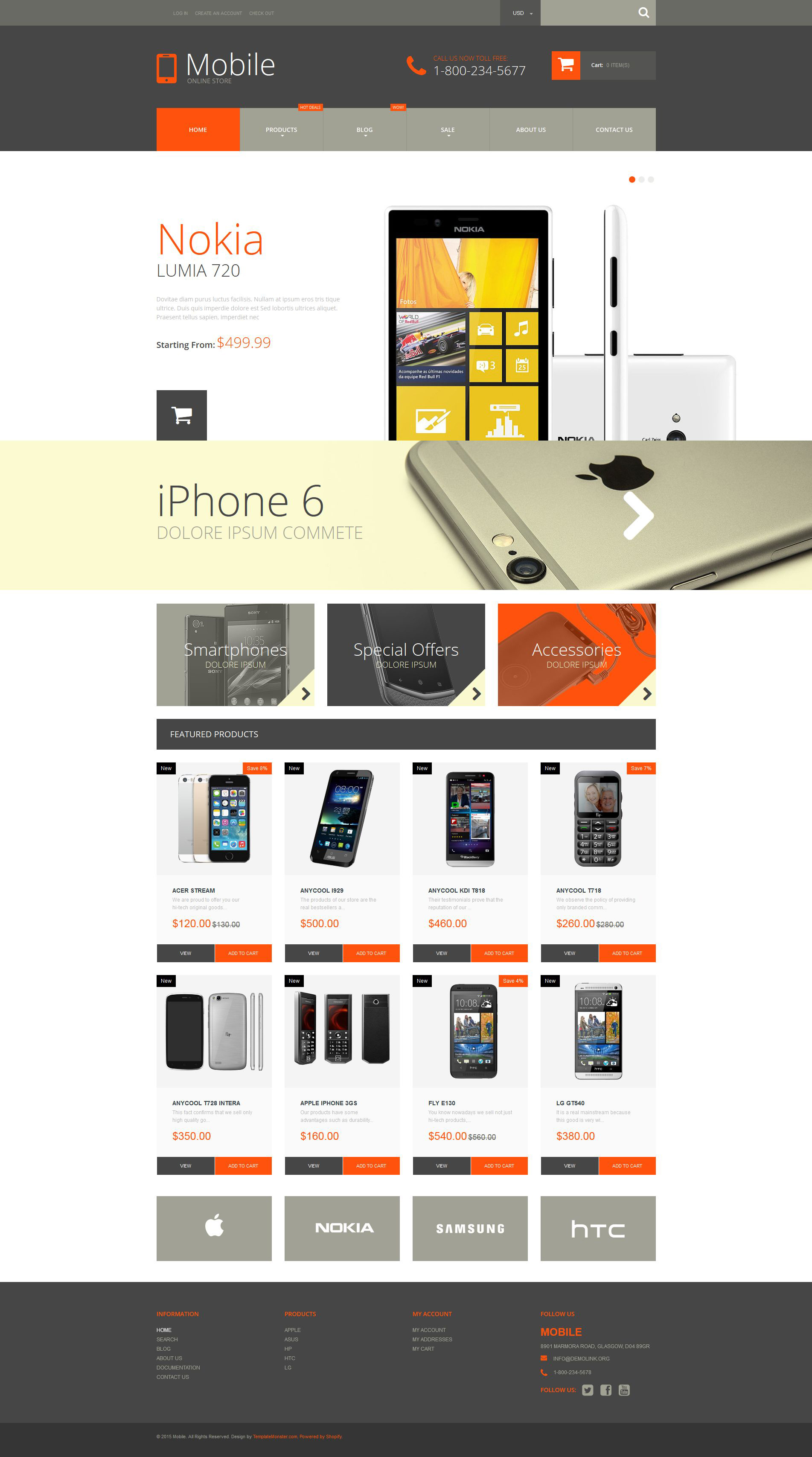 Mobile Phones eCommerce Shopify Theme