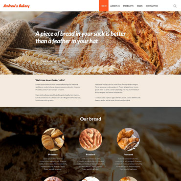 Bakery Products Responsive Website Templates 52941