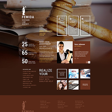 Law Agency Responsive Website Templates 52959