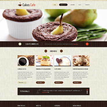 Cake Blog Responsive Website Templates 52977