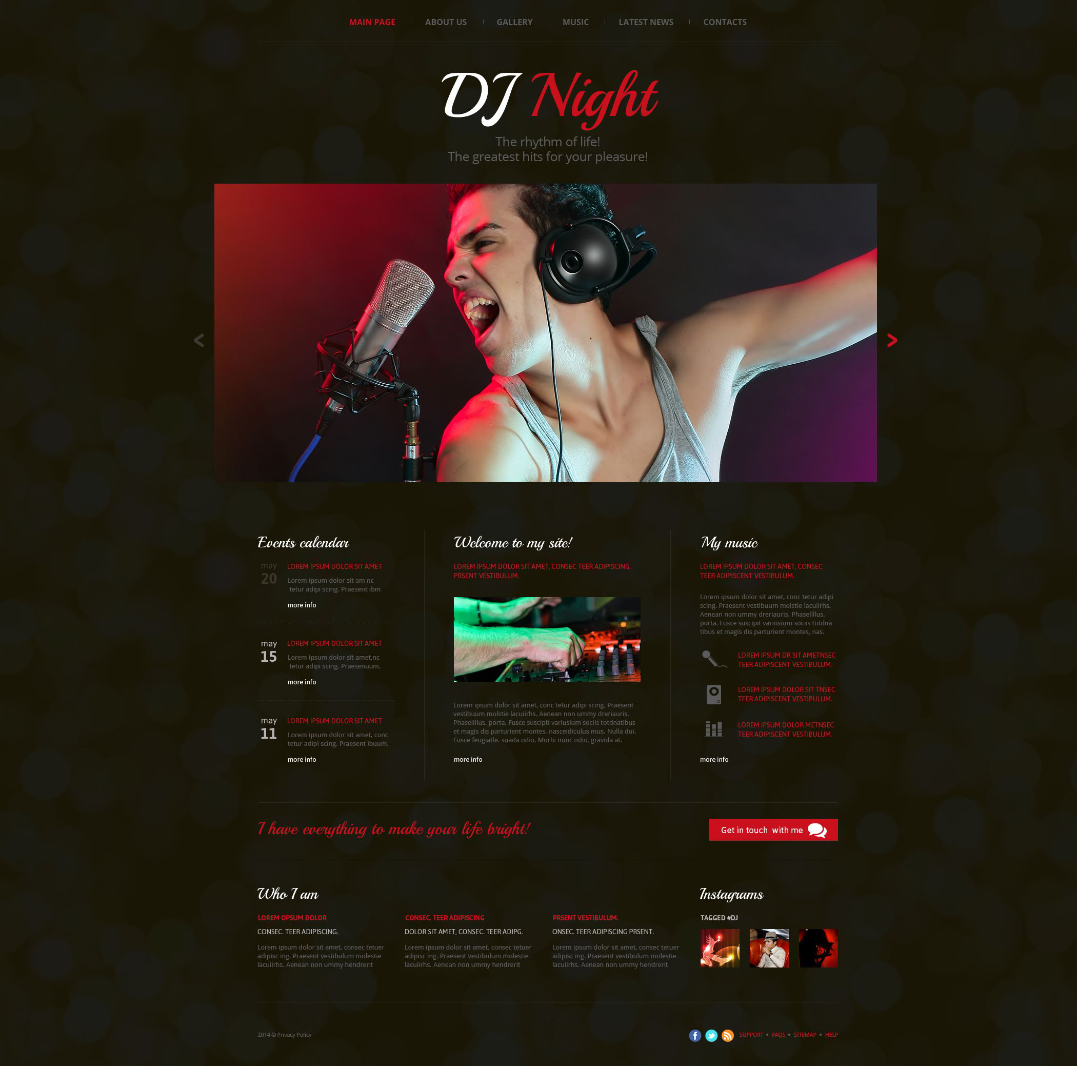 DJ Superstar Website Template