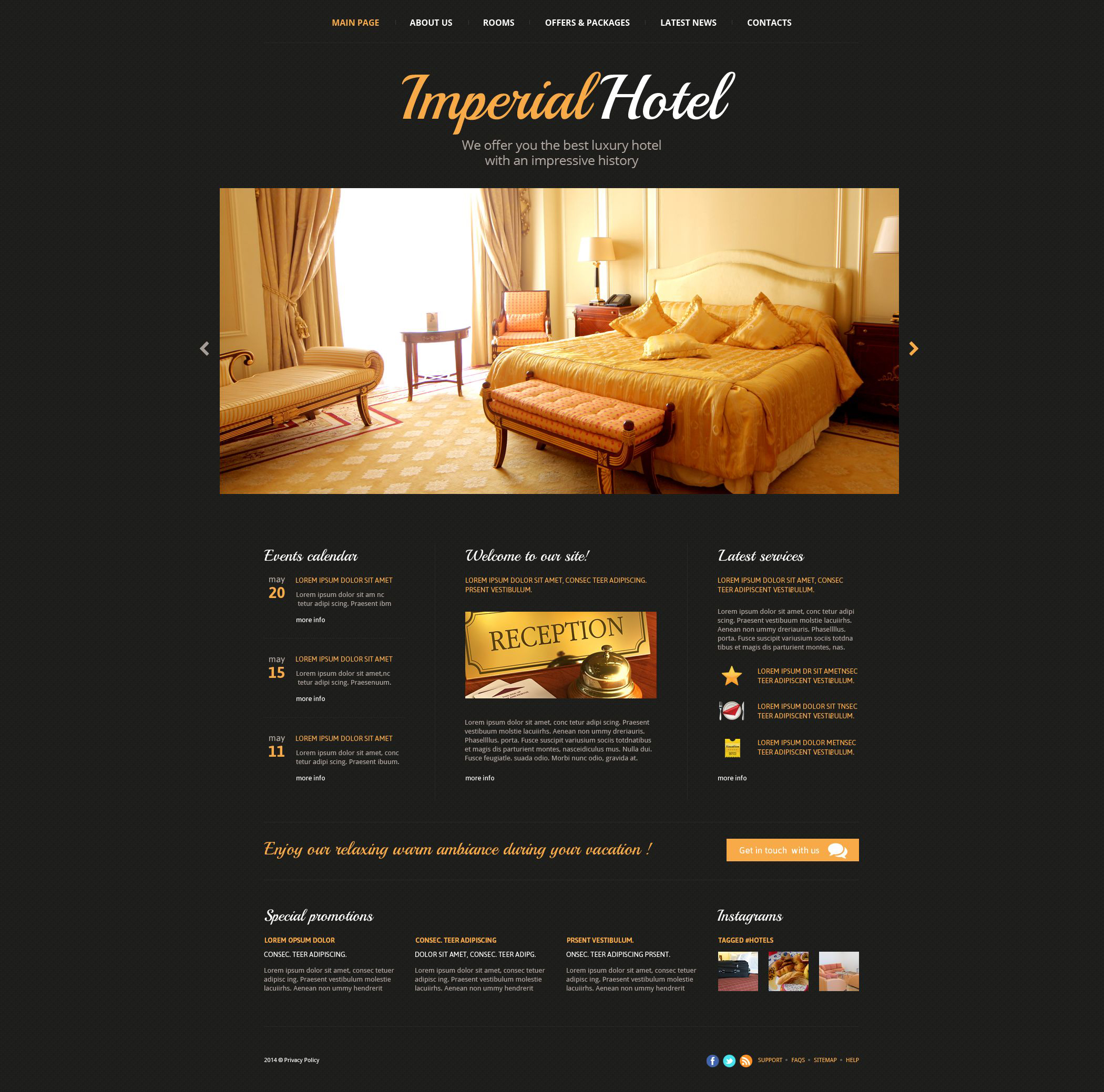 Hotel Accommodation Website Template