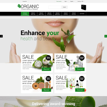 Theme Prestashop Organic Cosmetiques 53007