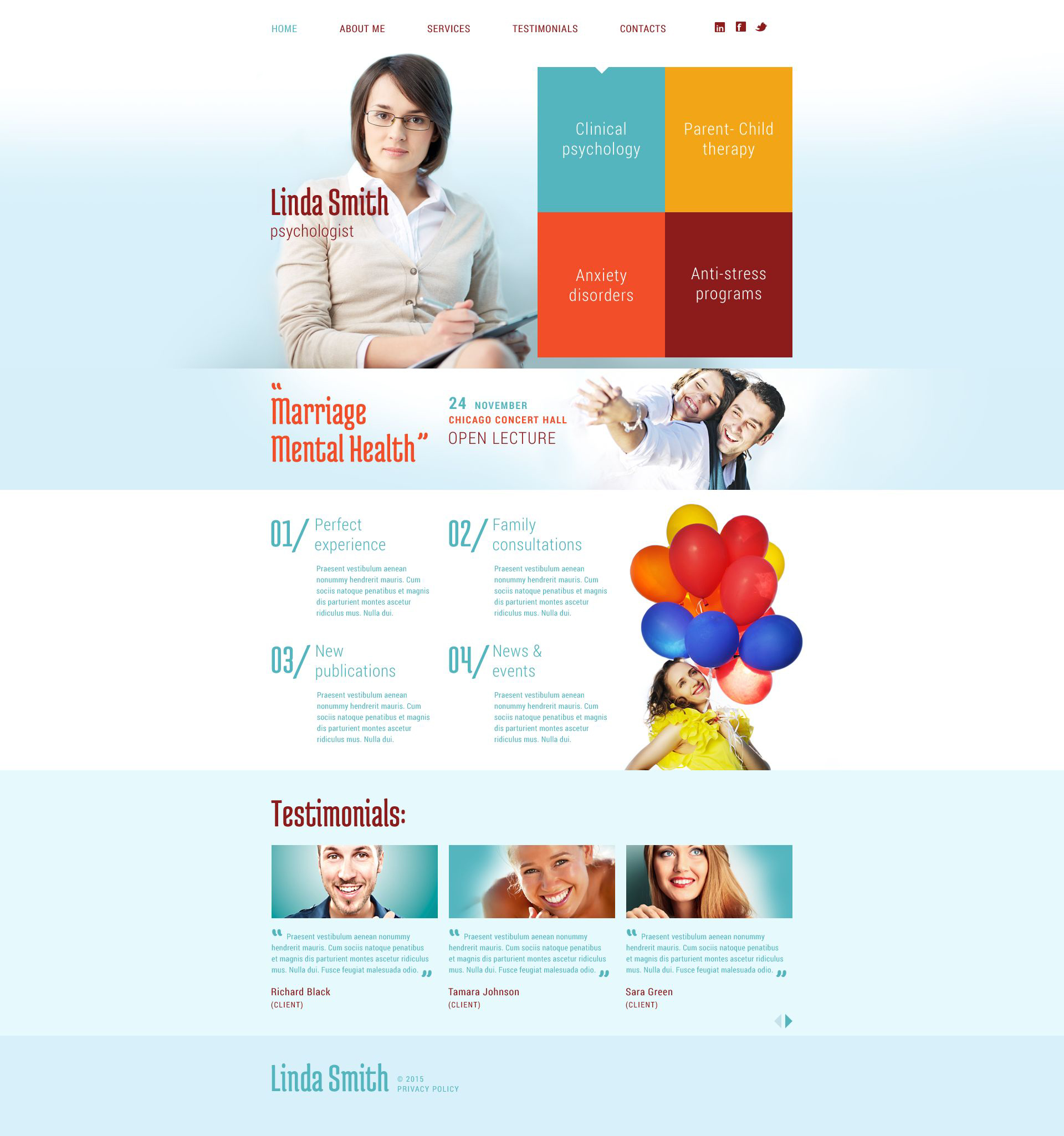 Psychological Counseling Website Template