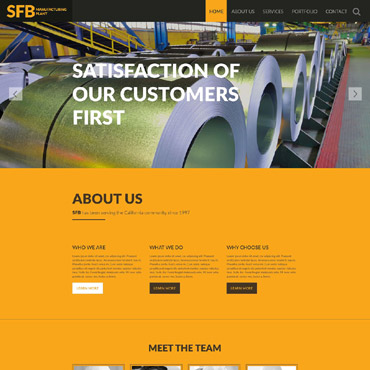 Manufacturing Factory Responsive Website Templates 53035