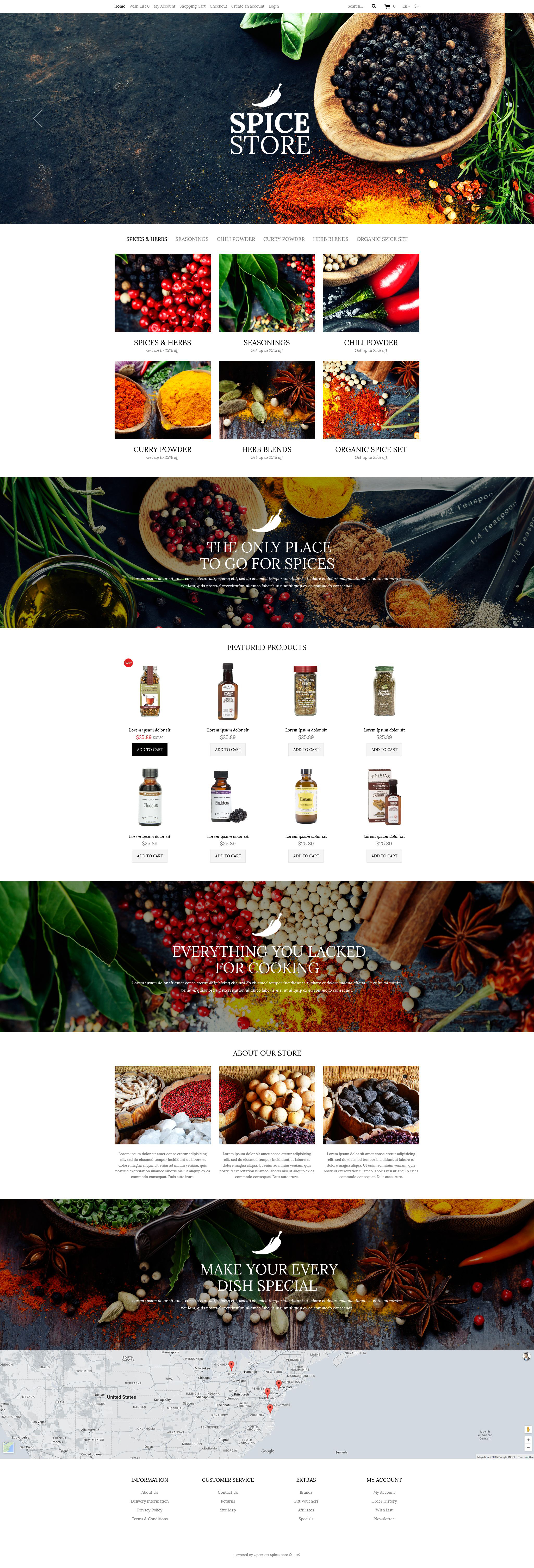 Spice Food Shop OpenCart Template
