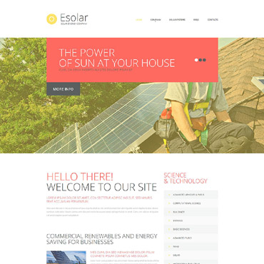 Solar Energy Responsive Website Templates 53118