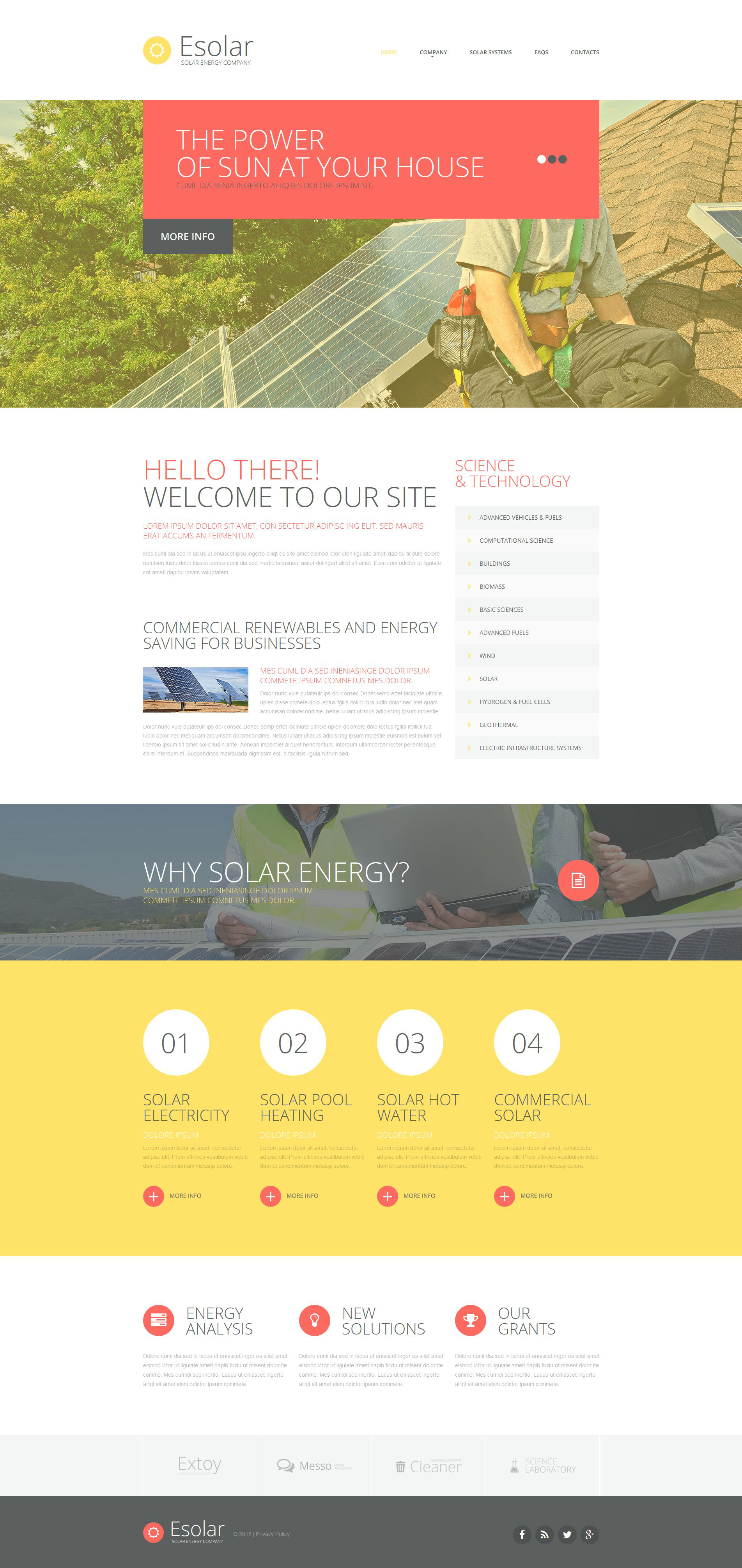 Solar Energy Website Template