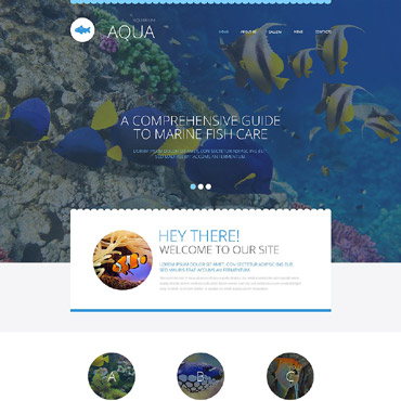 Aqua Underwater Responsive Website Templates 53119