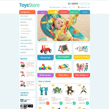 Toys Store OpenCart Templates 53166