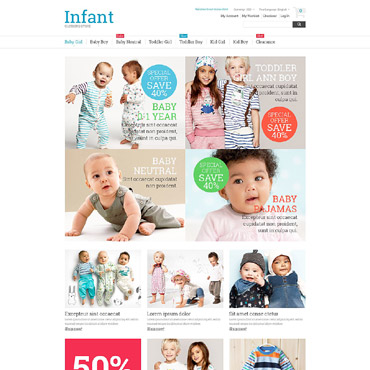 Baby Store Magento Themes 53174
