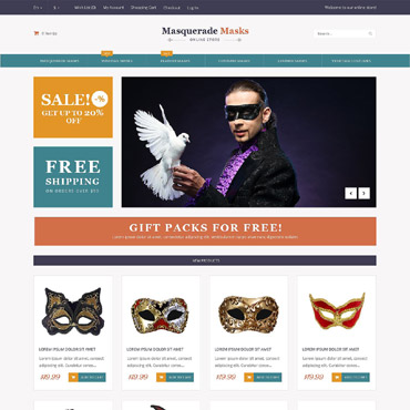 Masquerade Shop Magento Themes 53176