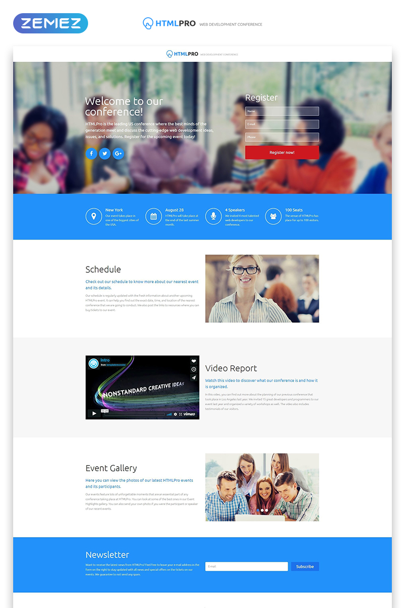 HTML PRO - IT Company Clean HTML Landing Page Template