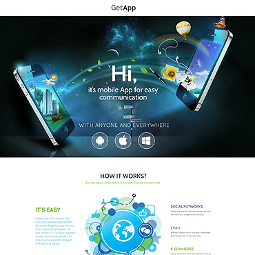 Apps Application Landing Page Templates 53203