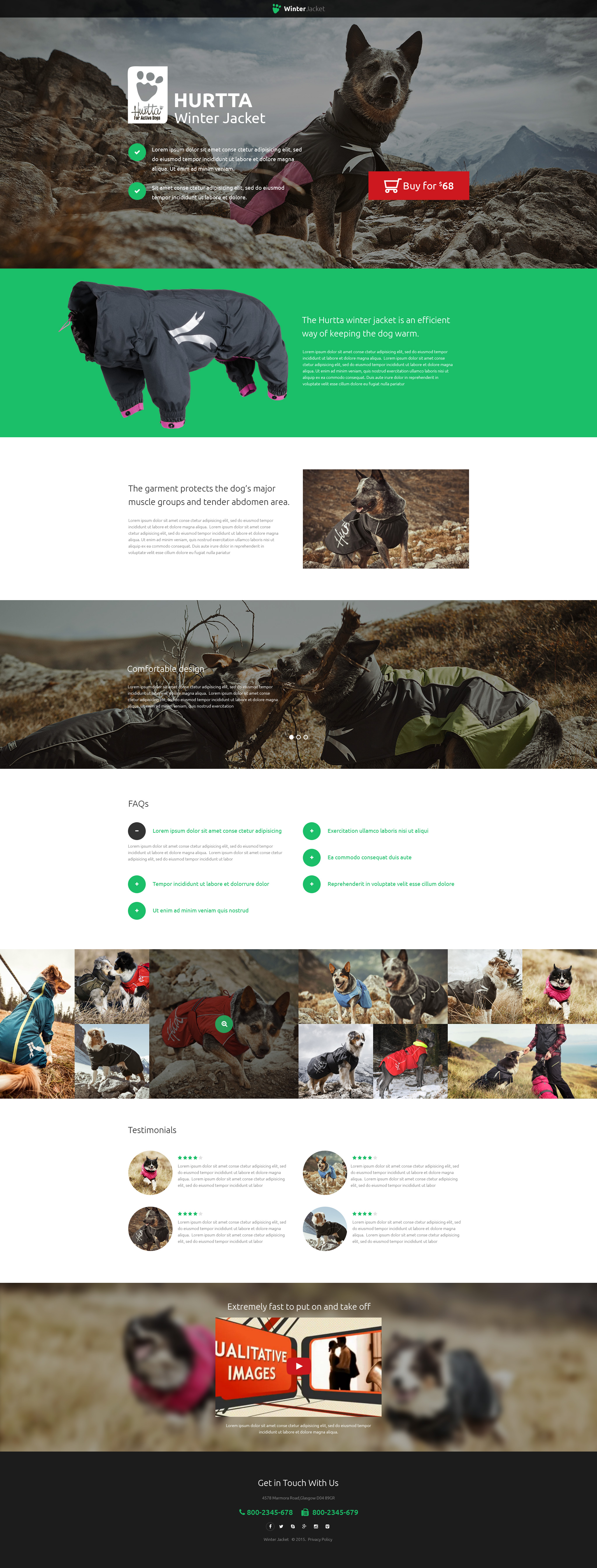 Animals & Pets Landing Page Template