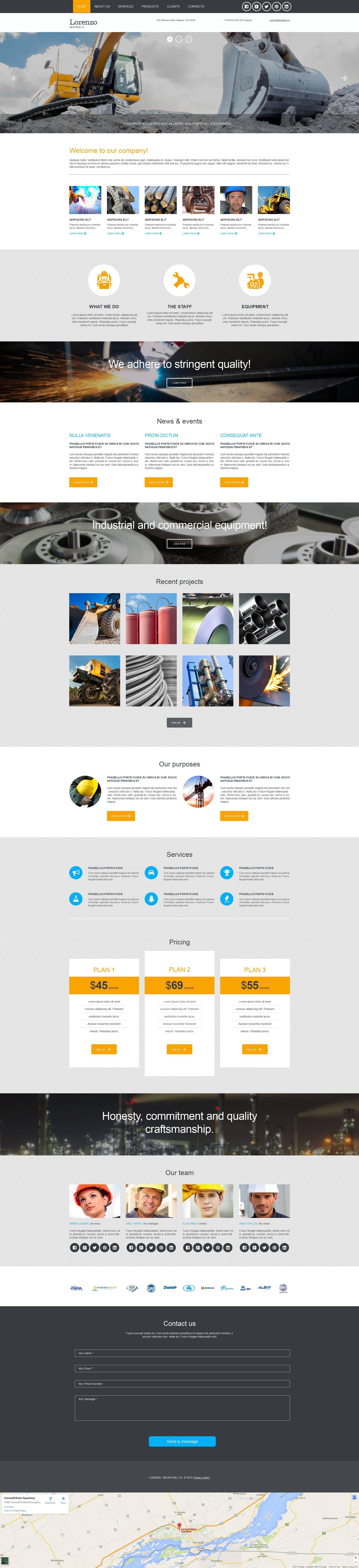Industrial Moto CMS 3 Template