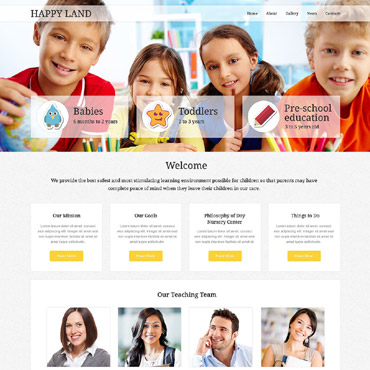Land Childcare Responsive Website Templates 53243