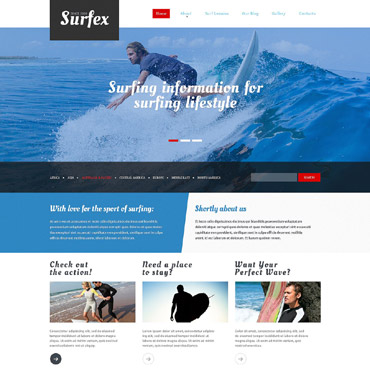 Surfing Club Joomla Templates 53250
