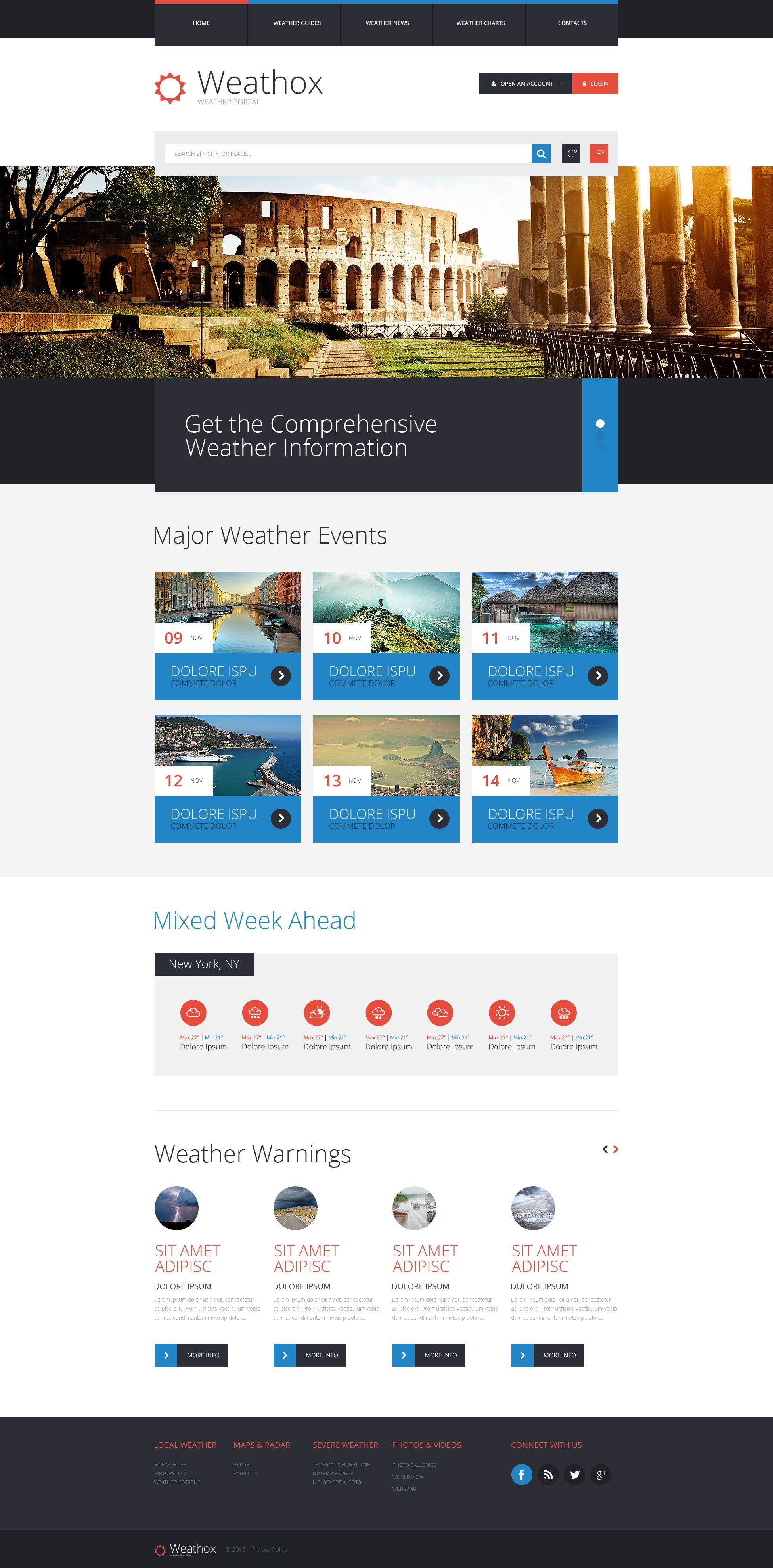 Weather Forecast Website Template