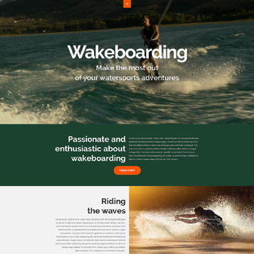 Runner Wakeboarding Responsive Website Templates 53318