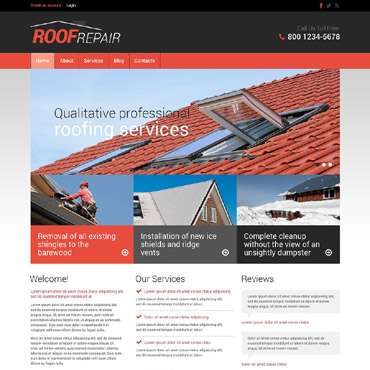 Repair Roofing Drupal Templates 53351