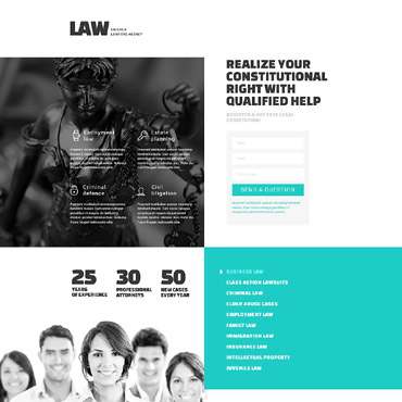 Agency Attorney Landing Page Templates 53359