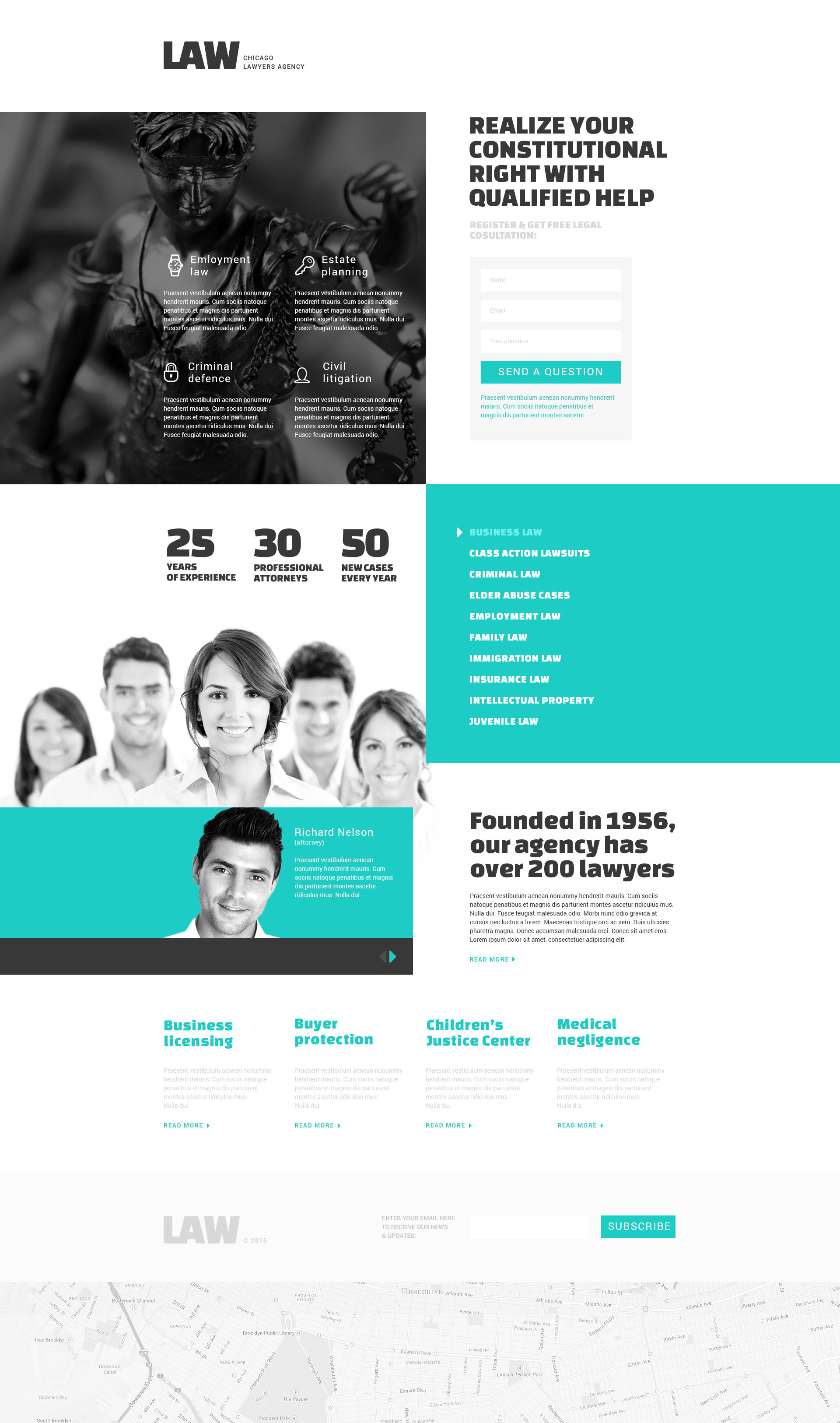 Law Firm Responsive Landing Page Template