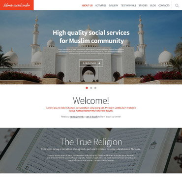 Islamic Center Responsive Website Templates 53409