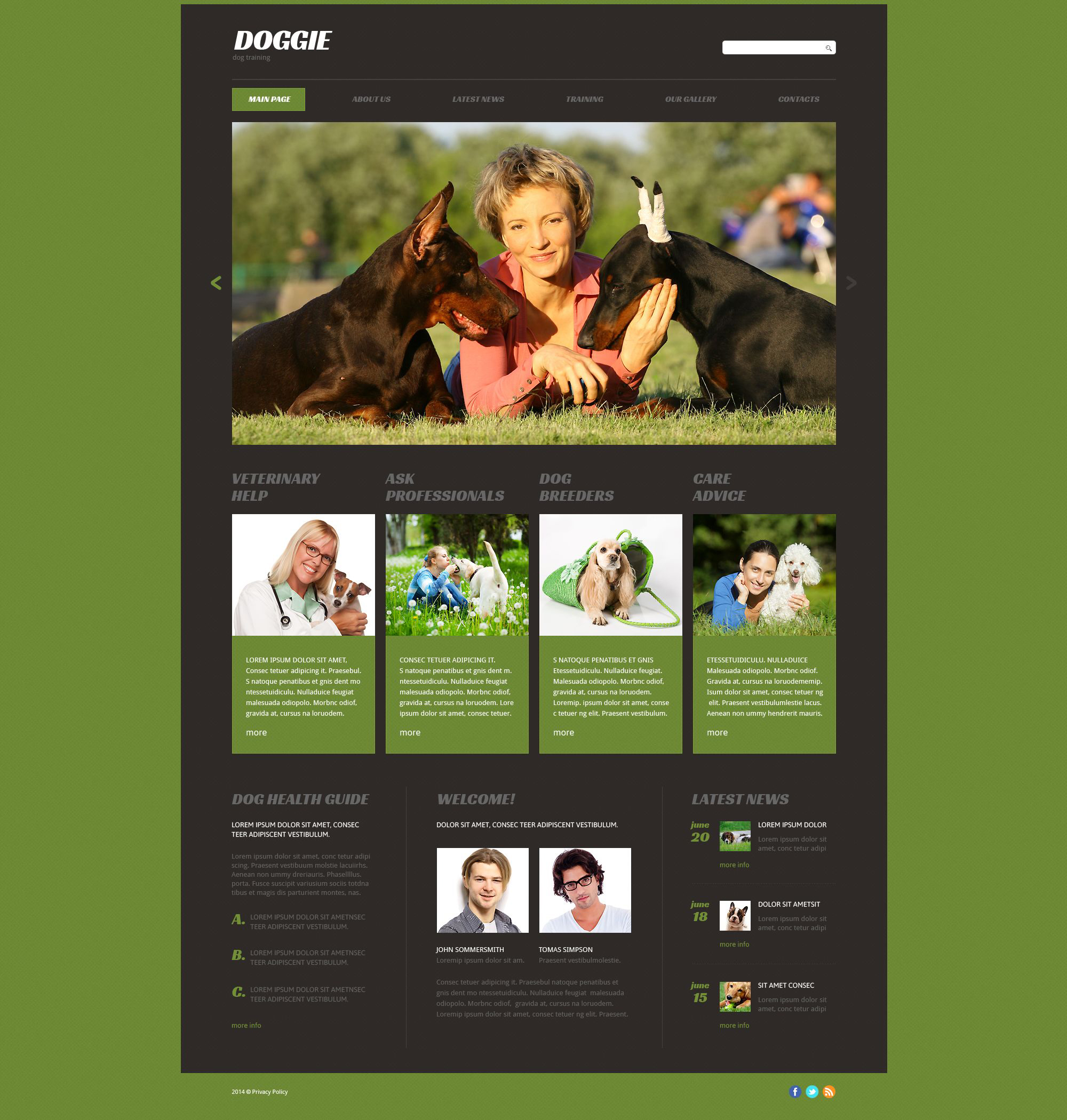 Puppy Courses Website Template