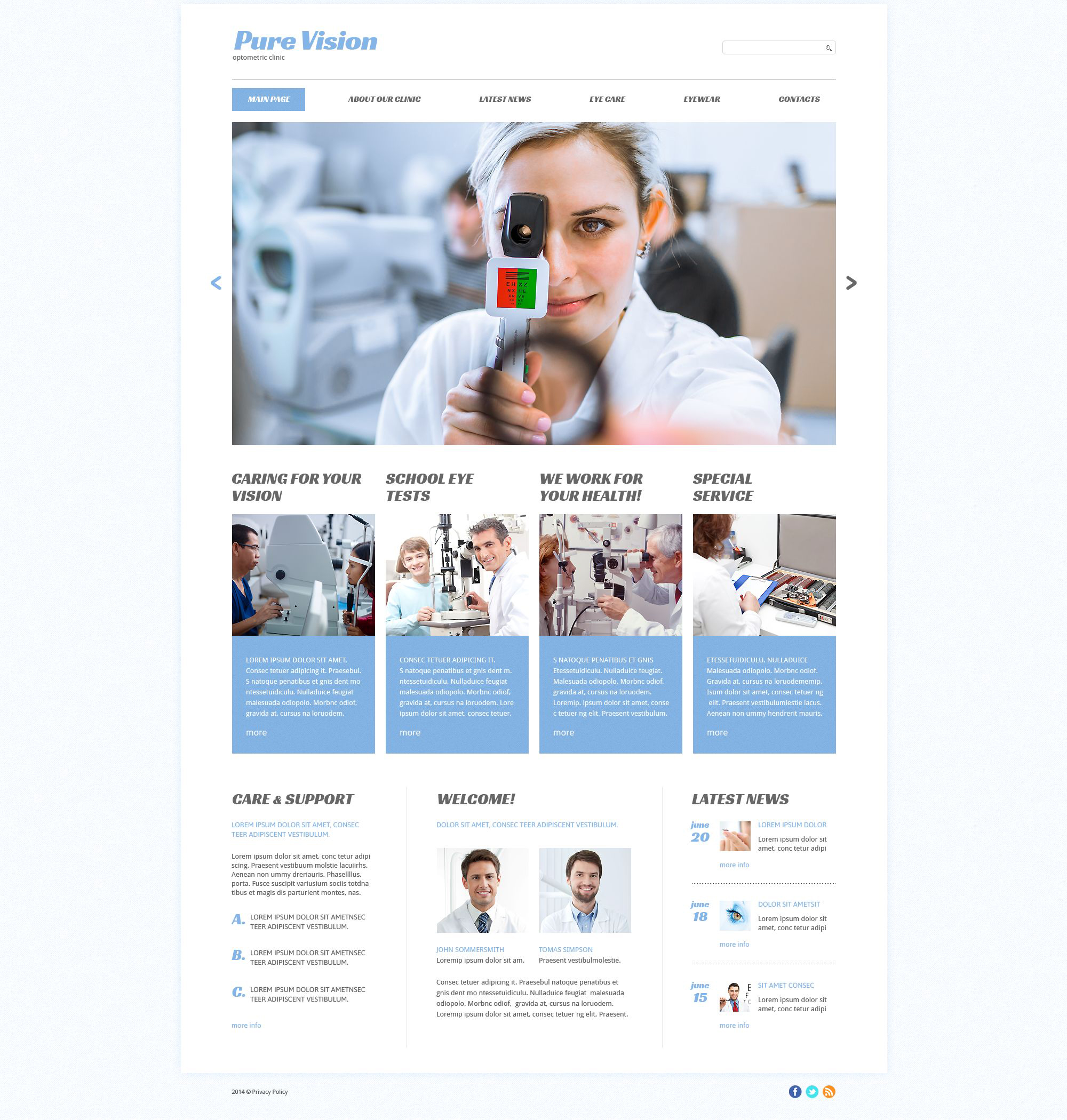 Pure Vision Website Template