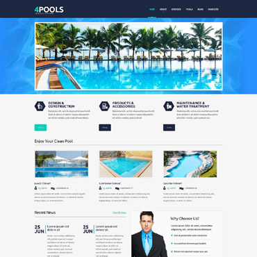 Swimming Pool WordPress Themes 53432