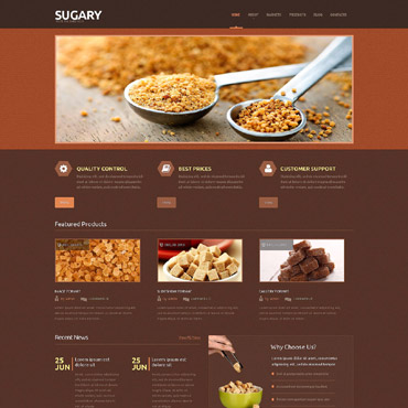 Sugar Industry WordPress Themes 53434