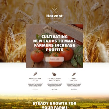 Agriculture Company Landing Page Templates 53462