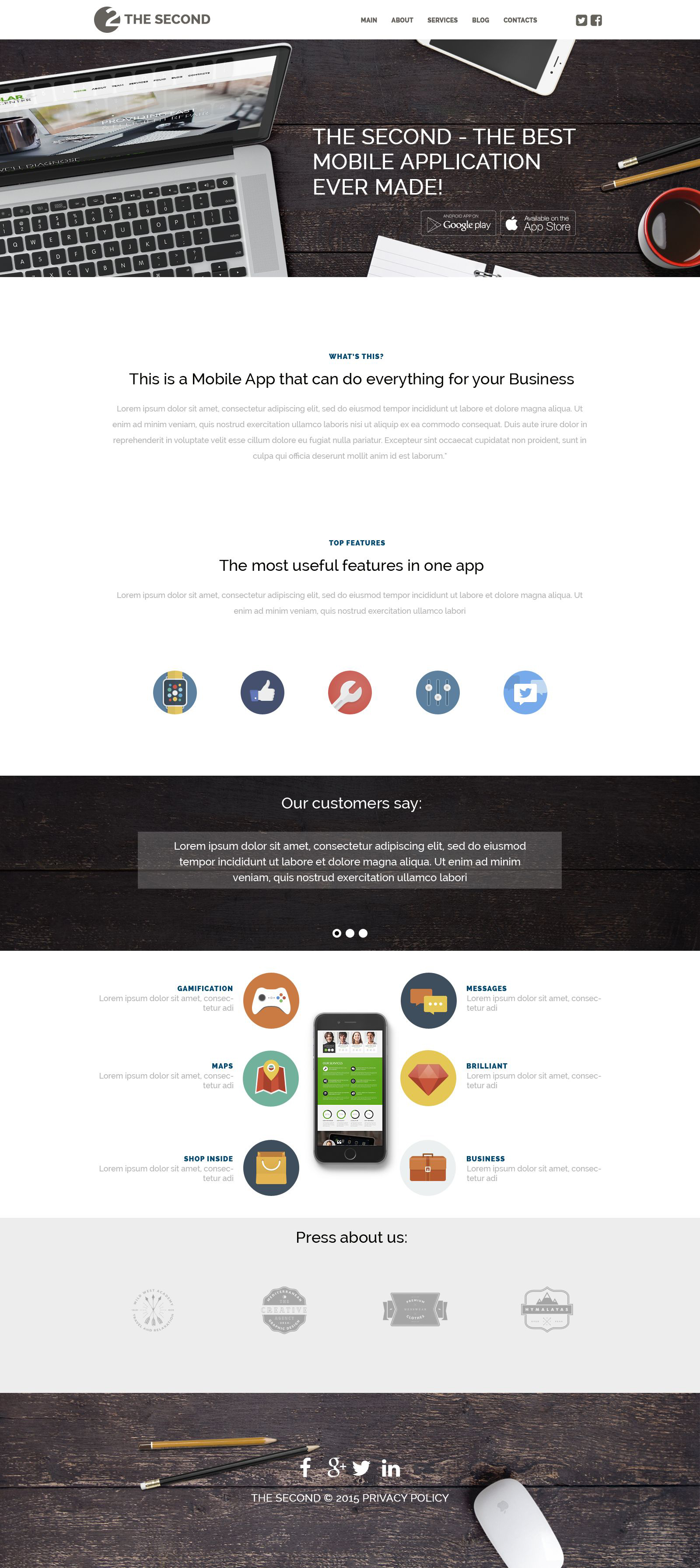 Mobile Applications WordPress Theme