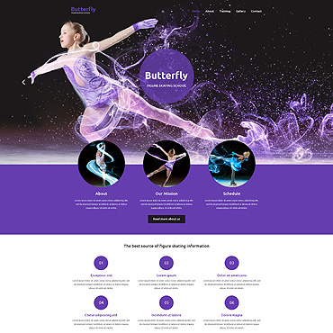 Figure Skatingfigure Responsive Website Templates 53539