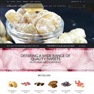 Life Sweets OpenCart Templates 53553