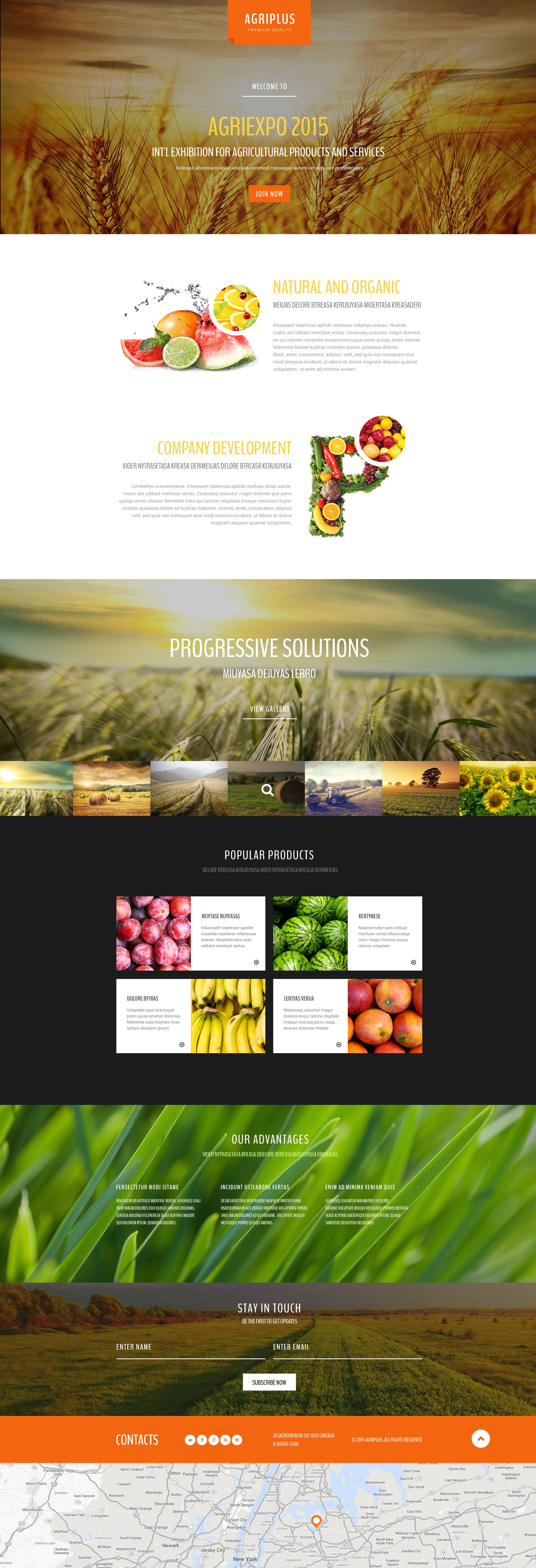 Agriculture Responsive Landing Page Template