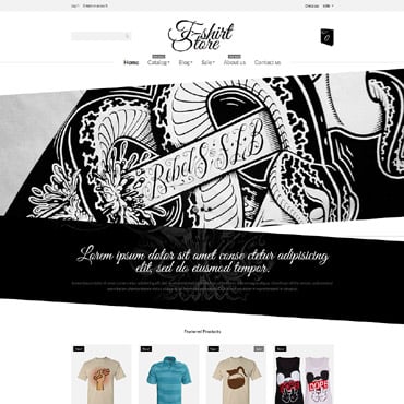 Tshirt Fashion Shopify Themes 53570