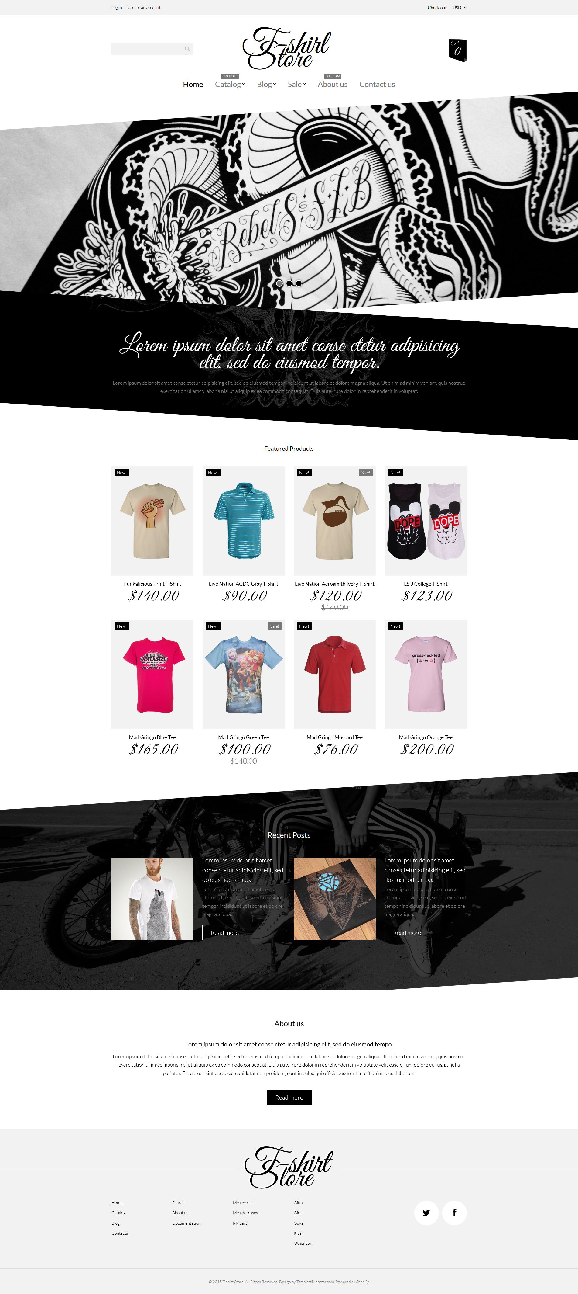 T-Shirt Designs Shopify Theme