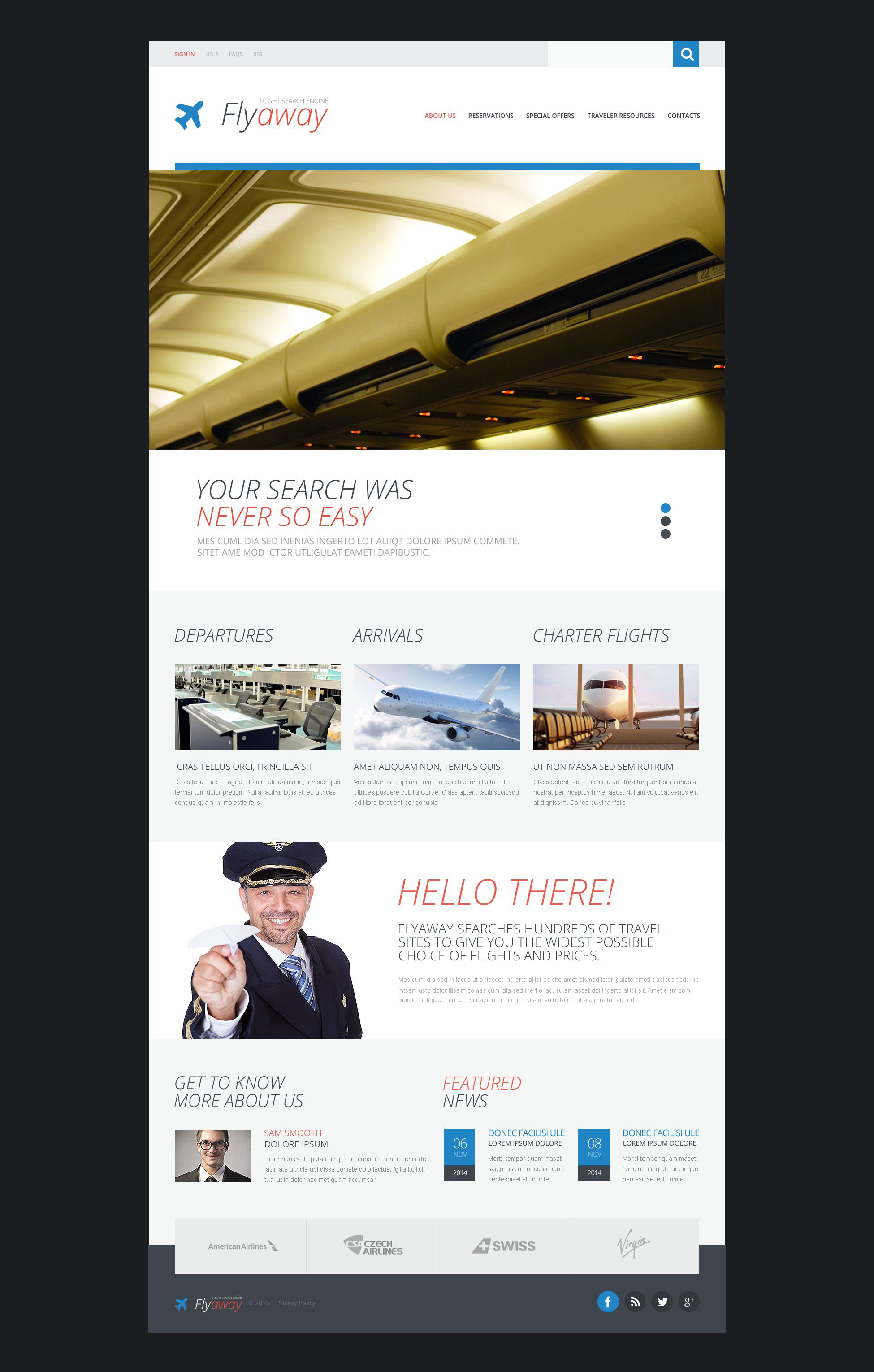 Airline Tickets Website Template