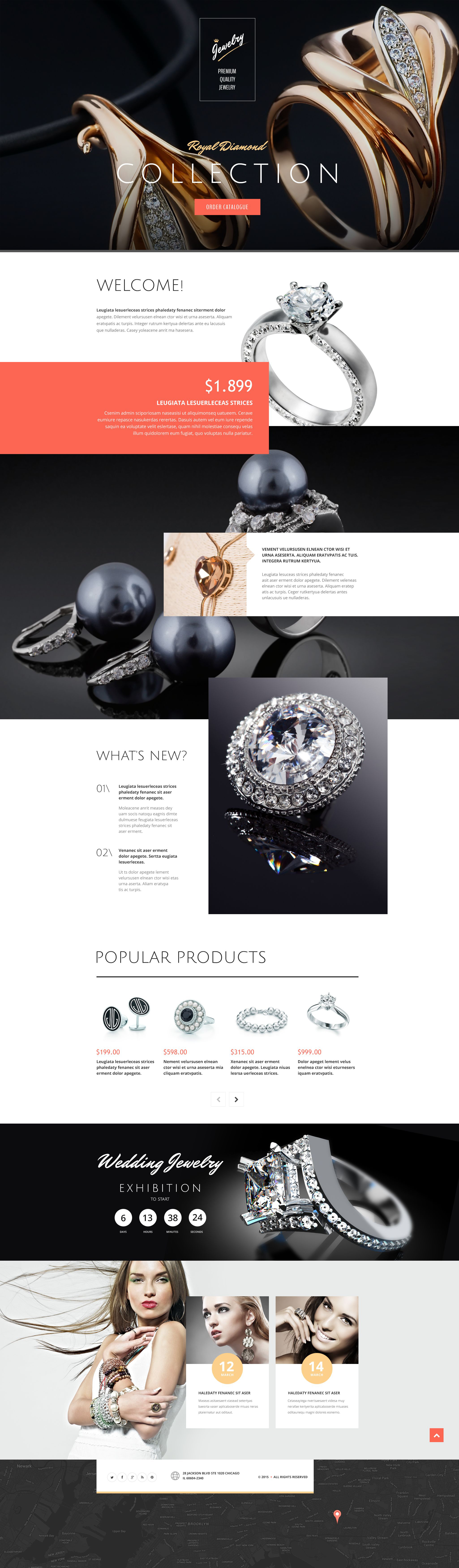 Jewelry Responsive Landing Page Template