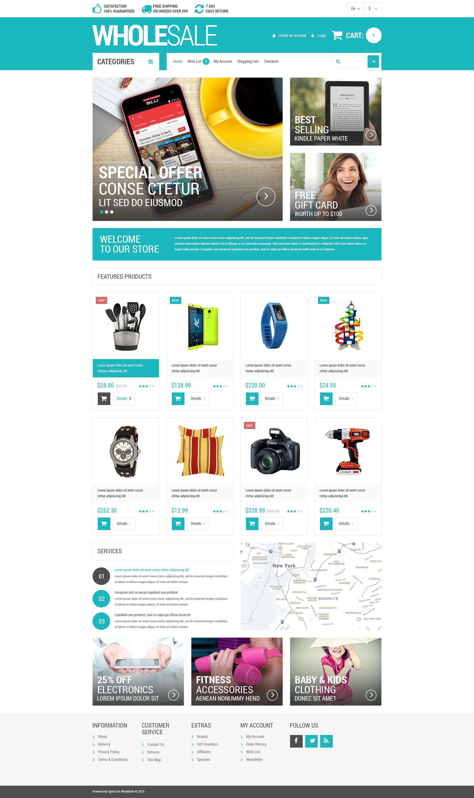 Wholesale Store Responsive OpenCart Template